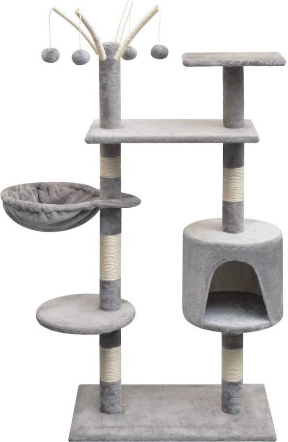 Rascador para Gato VIDAXL Árbol Sisal Gris (125cm)