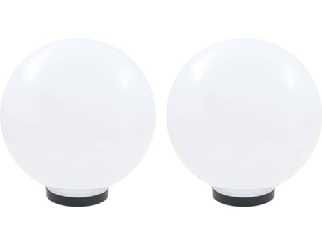 vidaXL Juego de lámparas de bola LED 2 piezas esféricas 30 cm PMMA