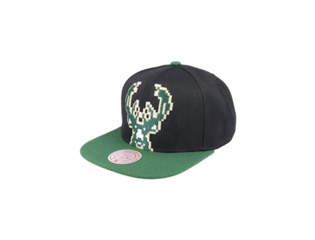 Gorra Negra Milwaukee Bucks 8 Bits Xl Snapback MITCHELL & NESS