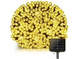 Guirnalda De Luces Solares, 200 Led, 22 M, Resistente Al Agua, 8 Modos, Luz Blanca Cálida, Jardín, Hogar, Boda.