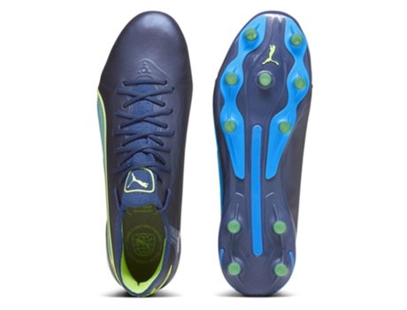 Botas de fútbol Unisex para Fútbol PUMA King Ultimate Fg Azul (44)