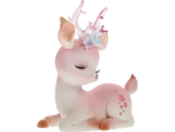 Omni-adorno De Pastel De Ciervo Bebé Miniatura Estatua Cierva Renos Cria Decoración Animal Bosque Mesa Decoración Para Baby Shower Cumpleaños
