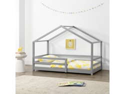 Estructura de Cama Infantil [EN.CASA] (Gris - Madera - 90x200 cm)