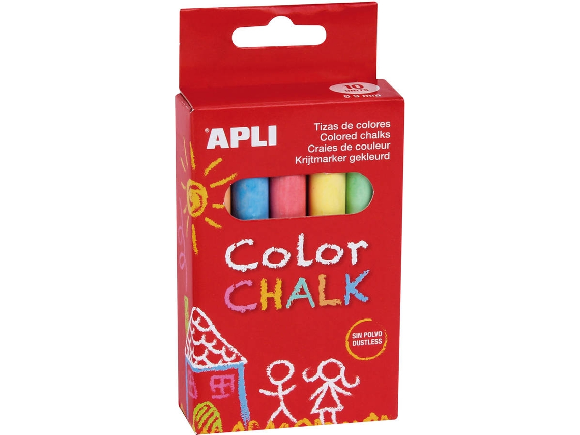 Tizas APLI (10 Unidades - Multicolor - )