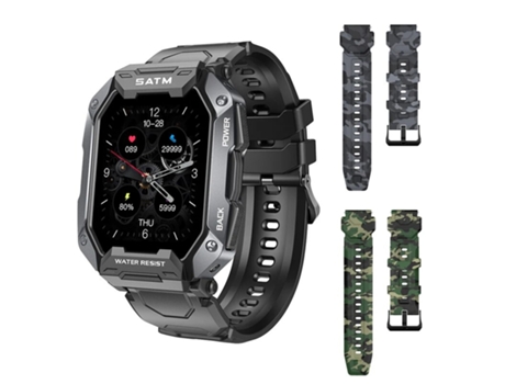 Reloj Inteligente Hombre IP68 5ATM Impermeable Monitor de Salud Smartwatch para Android IOS Oxygen Fitness Watch VEANXIN