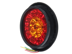 Luz De Señal De Giro Roja De 12 V Y 16 Led, Luz De Freno Y Trasera Redonda Para Camión, Remolque Y Camión.