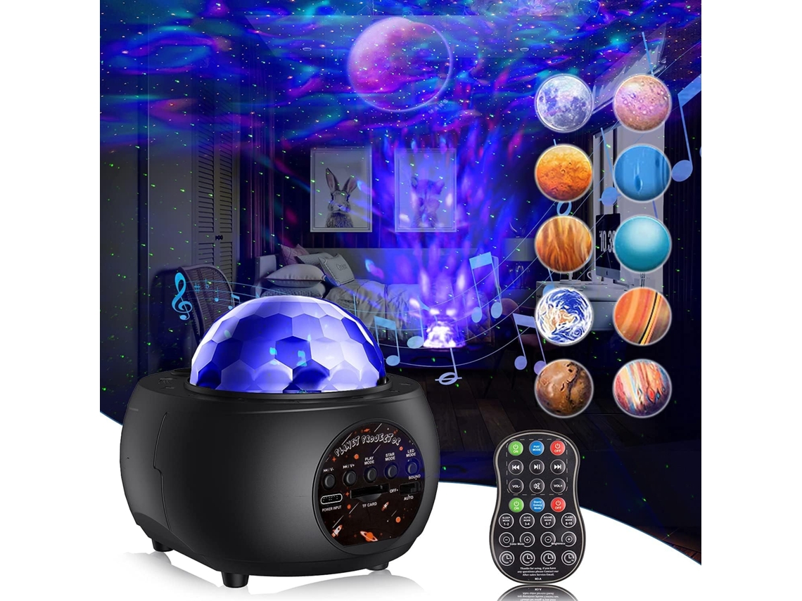 Star Projector Lamp Star Sky Projector 32 Modes 10 Planets Night Light Child Rechargeable Led Star Projector Lamp Adjustable Brightness Bluetooth Wit
