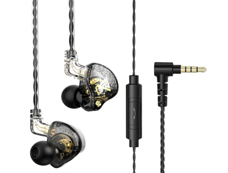 Auriculares con Cable OHPA Microauriculares internos con cable Qkz Ak6 Pro negros