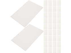 6 Hojas De Recambio De Papel Rayado Para Carpetas, Cuadernos, Cuadriculados Pequeños, Papel Con Móviles.