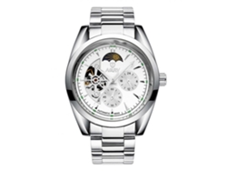 Reloj Hombre Nary Fashion Acero Resistente Al Agua Pulsera (caja Plata Dial Blanco)