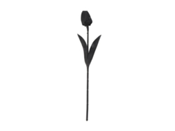 Tulipanes Artificiales De Seda Negra Con Alambre De Hierro Para Bodas Y Decoración Del Hogar, 33 Cm (13 Pulgadas)