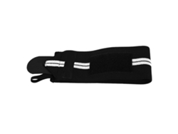Tobilleras elásticas ajustables para levantamiento de pesas, muñequeras transpirables para gimnasio (blanco y negro)