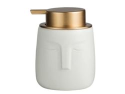 2026-dispensador De Loción Cerámica Con Bomba Dorada Mate Antirrobo, Decorativo (blanco)