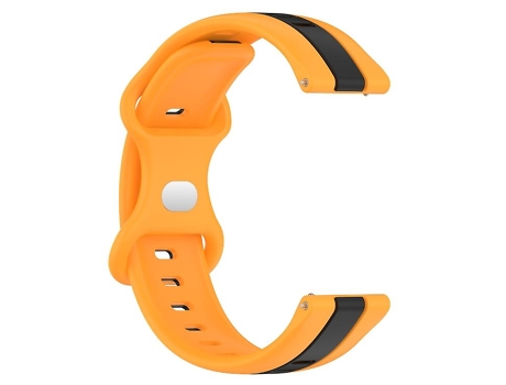 Correa para reloj Garmin Forerunner 55, hebilla de mariposa de 20mm, correa de silicona bicolor, negro y amarillo VENISYMLIS
