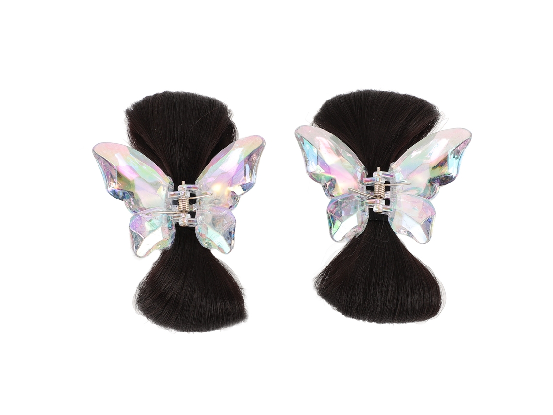 Juego de 2 pinzas para peluca con moño para mujeres y niñas, modelo 2026, en color marrón y negro.