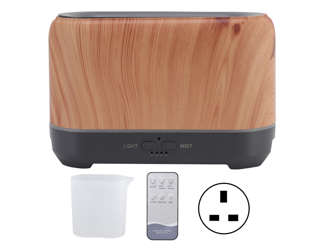Difusor De Aromas Y Humidificador De 200 Ml, Abs, 24 V, 8 W, Con Lámpara Led De Llama Y Mando A Distancia Con Enchufe Británico.