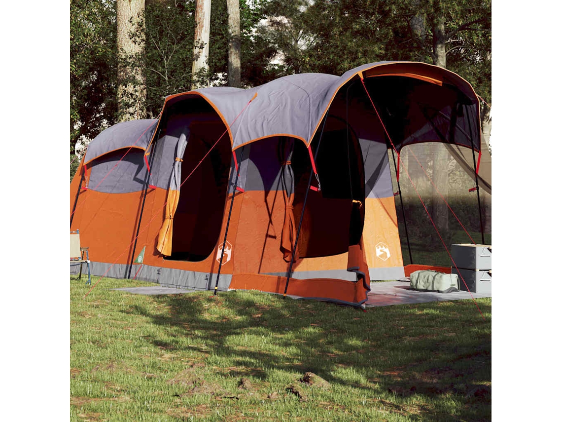 Tienda De Campaña Familiar Túnel 8 Personas Impermeable Naranja