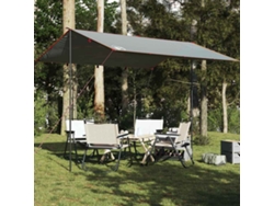 Lona De Camping Impermeable Gris Y Naranja 360x294 Cm
