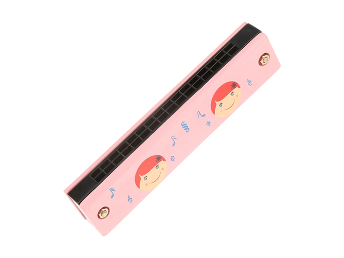Rebe-juguete Armónica Educativa Para Bebés Y Niños Con 16 Huecos De Madera Suave Instrumento Musical Color Y Patrón Aleatorios