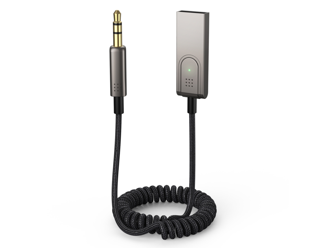Cable auxiliar Bluetooth para el coche. Gris