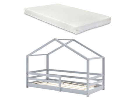 Estructura de Cama Infantil [EN.CASA] (Gris - Madera - 90 x 200 cm)