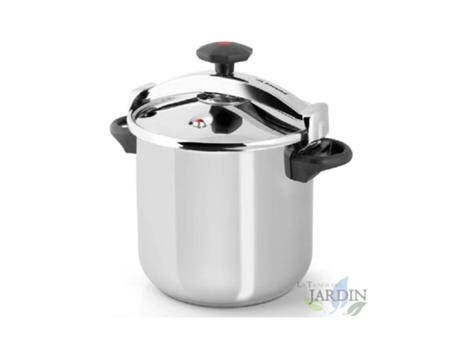 Olla Clásica A Presión 12 Litros ORBEGOZO Ø 26Cm Para Todo Tipo De Fuegos Asas Laterales Acero Inox 18/10.