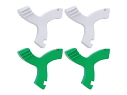 4 Almohadillas Masticables En Forma De Y Para Alineadores Invisalign, Almohadillas Masticables De Ortodoncia (2 Verdes Y 2 Blancas)