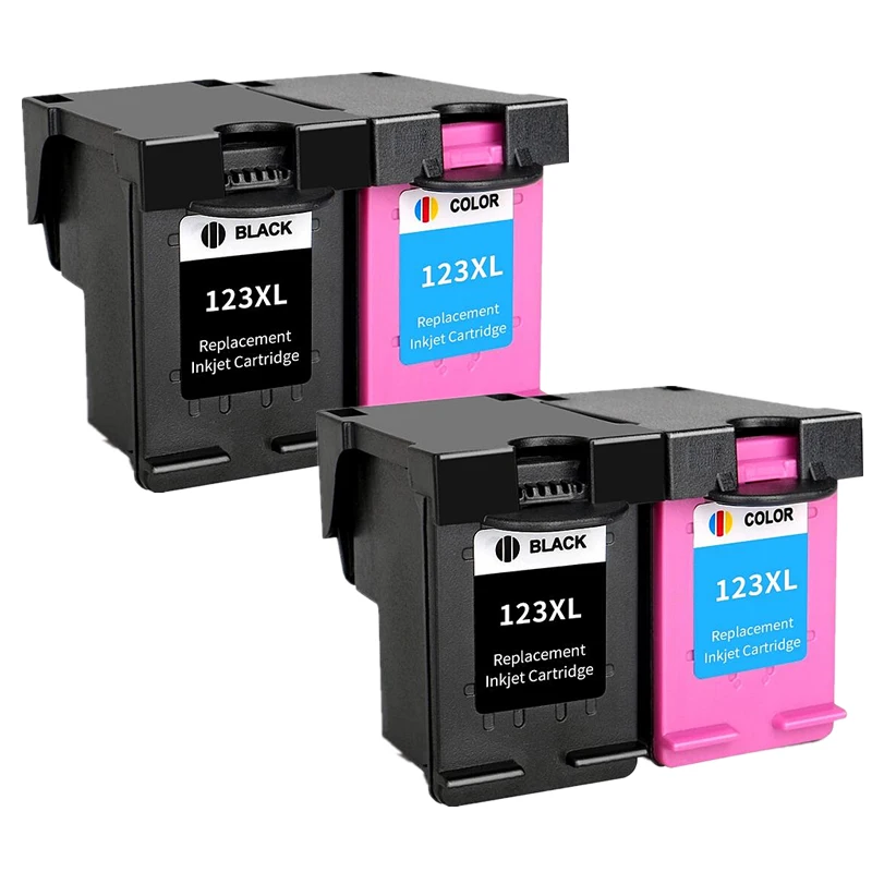 2 Cartuchos De Tinta Hp 123xl Para Impresoras Hp Deskjet 1110, 2130, 2132, 2133, 2134, 3630, 3632 Y Envy 4513.