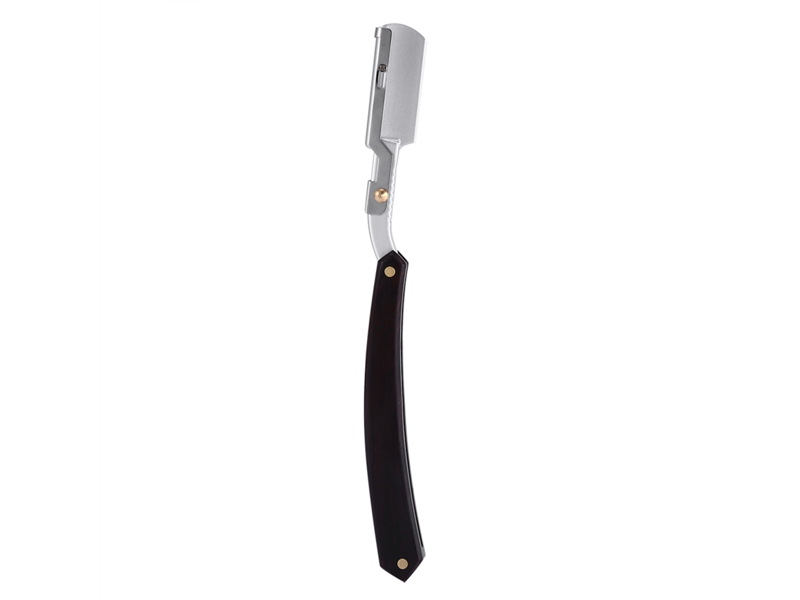 Navaja De Barbear Recta Acero Inoxidable Mango Madera Retro