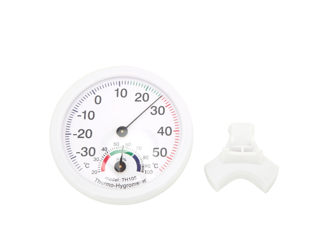 Termohigrómetro Blanco Th108: Medidor Preciso De Temperatura Y Humedad Para Uso Doméstico.