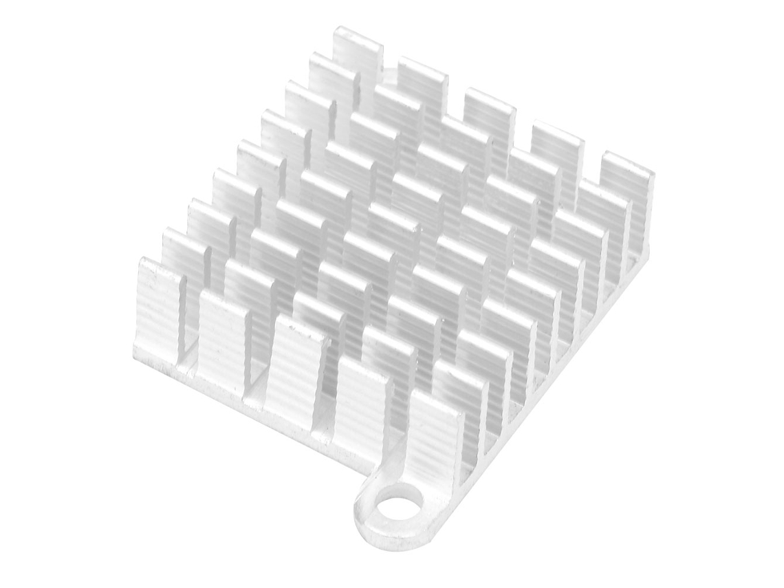Disipador De Calor De Aluminio Para Componentes Electrónicos, Enfriador De Chips Para Placas Base, 26x10x26 Mm Con Orificio Pasante.