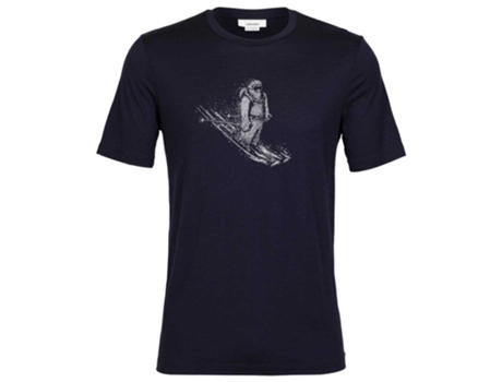 Camiseta de Hombre ICEBREAKER Tech Lite Ii Skiing Azul (L)