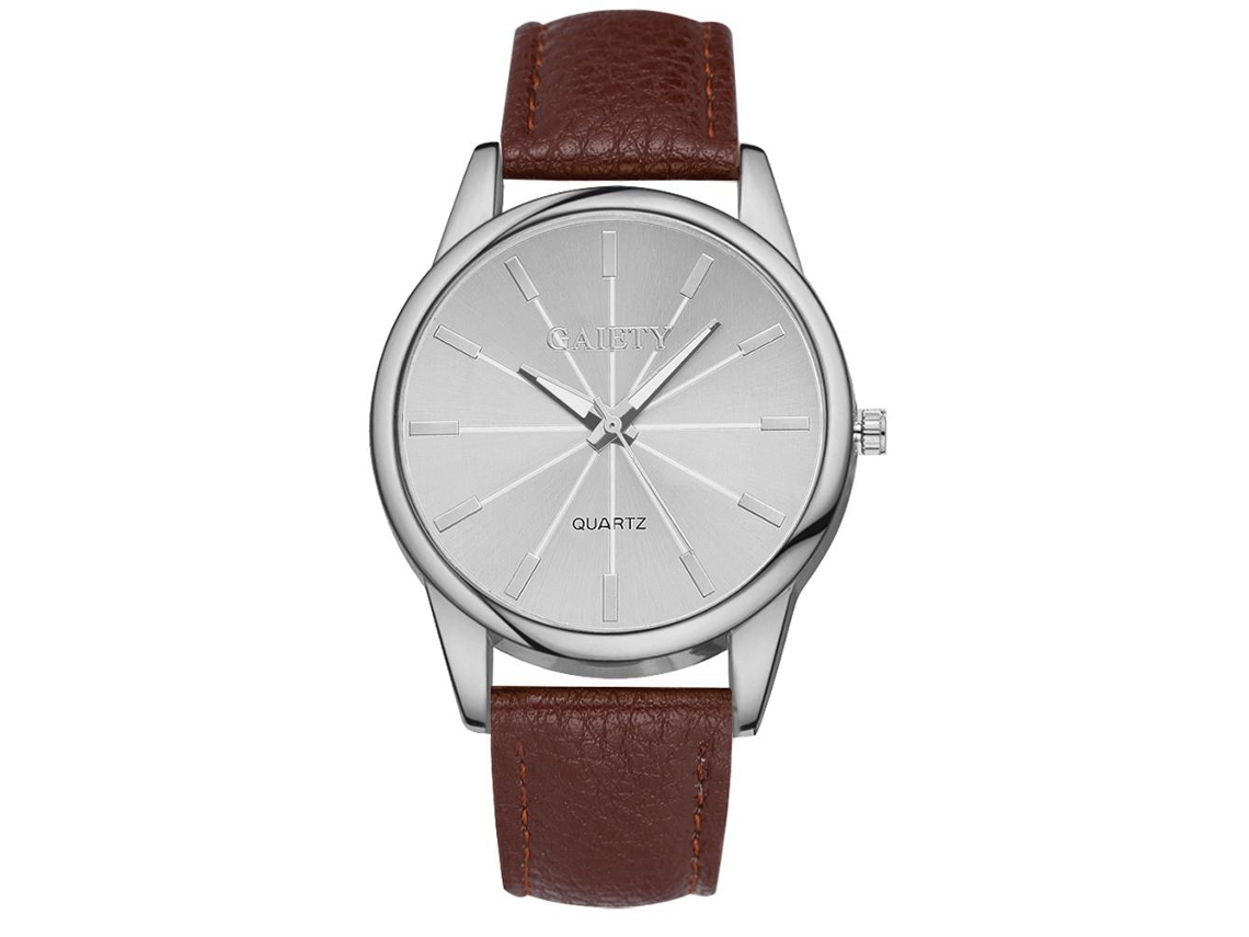Reloj De Moda Para Mujer Zhoulianfa Con Cristales, Correa De Cuero Ajustable, Color Café.