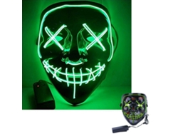 Máscara fluorescente verde de Halloween con efecto sangriento