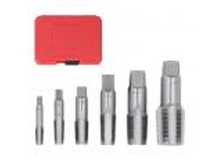 Kit de 6 herramientas de roscado de acero al carbono para tuberías NPT de PVC de 1 pulg. a 1/8 pulg.