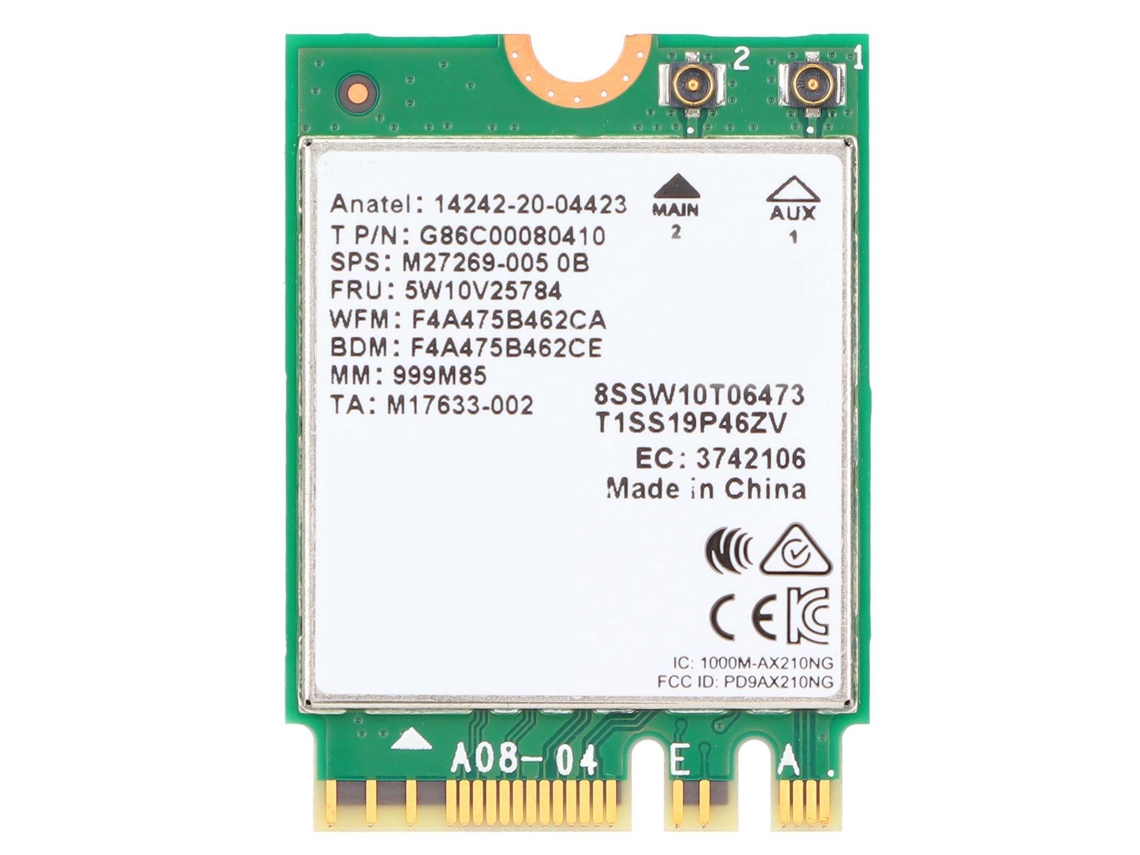 Tarjeta Inalámbrica 2.4ghz 5.8ghz Banda Dual Wifi 6e 3000mbps Adaptador De Red Ngff M.2