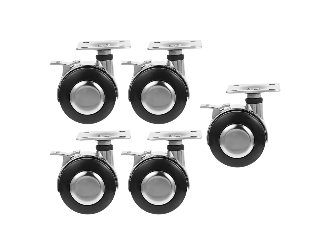 5 Piezas De Ruedas Para Sillas De Oficina Con Frenos Silenciosos Para Muebles Y