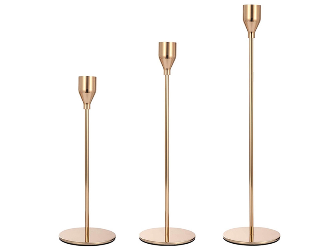 Juego de portavelas de 3 piezas para mesa de comedor, centro de mesa decorativo para fiestas KOFIHETY