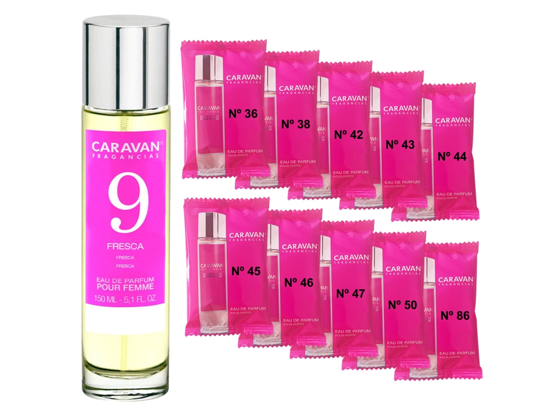 Perfume de mujer Caravan Nº9 150 ml Set de 10 Frascos Fragancia