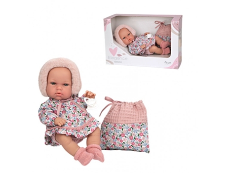 Muñeca Elegance 30 Cm Natal Rosa Bolsa Multiusos MUÁECAS ARIAS