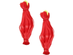 Sacos De Frutas Portáteis Nuobesty Em Malha, 35 Cm, Cordão De Nylon Vermelho, 200 Unidades.