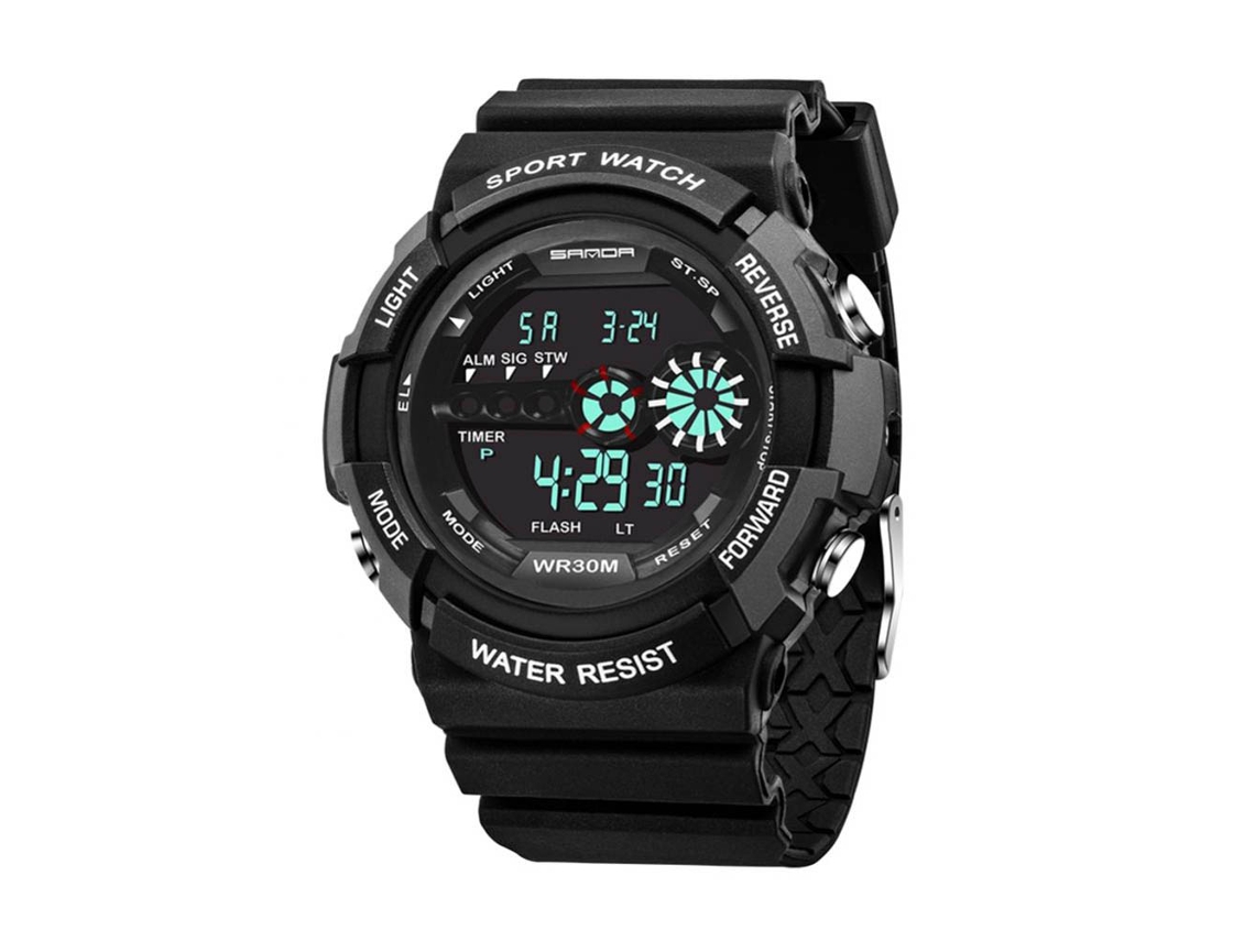Reloj Deportivo Para Adolescentes Hombres Impermeable Con Luz Nocturna Y Calendario Digital