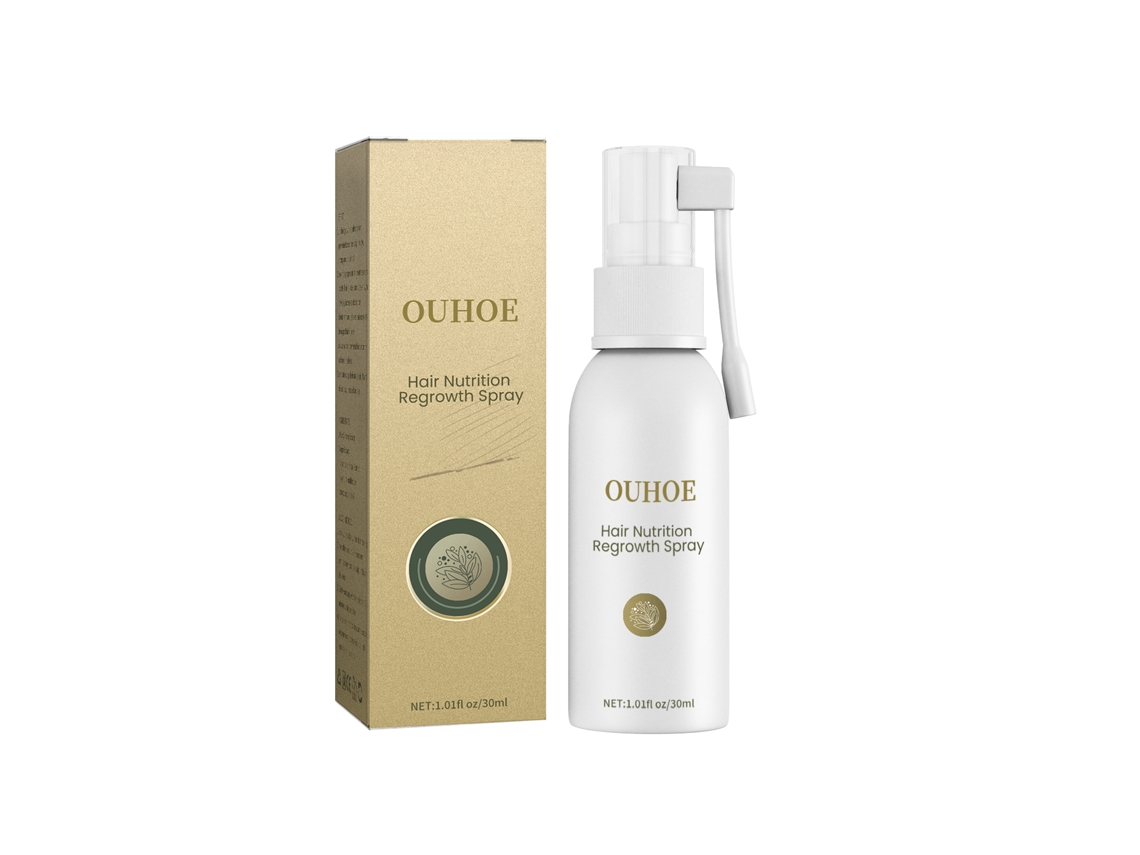 El spray para el crecimiento del cabello Ouhoe fortalece las raíces.