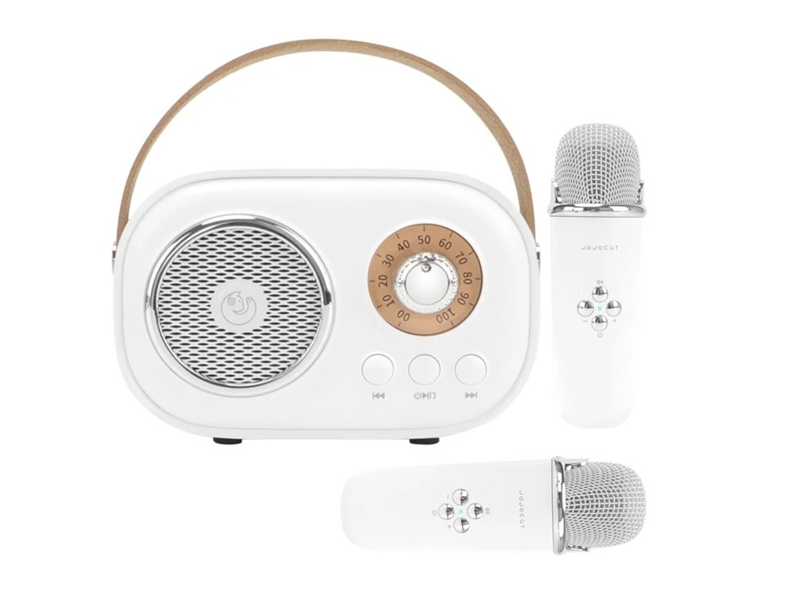Mini máquina de karaoke para niños, altavoz Bluetooth portátil con 2 micrófonos inalámbricos, juguetes para niños y niñas, regalos Yizhood