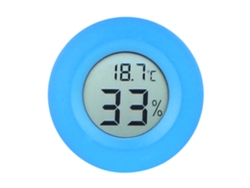 Termómetro Higrómetro Digital Lcd Circular Embebido Para Interior Azul, Medidor De Temperatura Y Humedad