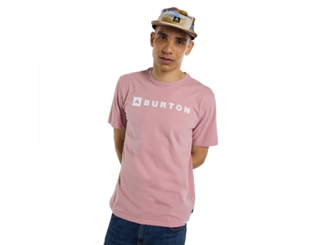 Camiseta de Hombre BURTON Horizontal Mountain Rosa (M)