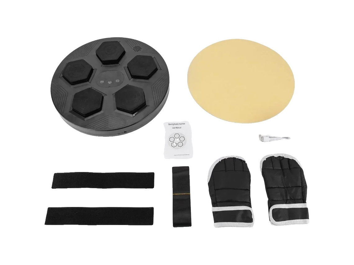 Máquina de boxeo, conectividad Bluetooth, luces LED, OEM negro