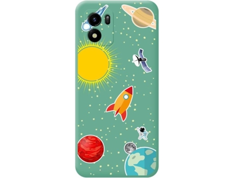 Carcasa para Vivo Y01 TUMUNDOSMARTPHONE Silicona Líquida Dibujos Verde