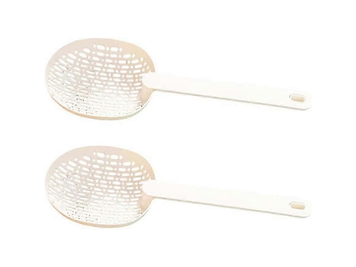 Juego De Cucharas De Cocina (2 Piezas) Con Mango, Filtro De Aceite Y Orificios Uniformes Para Fideos Y Alimentos Fritos.