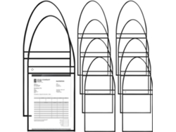 Paquete de 30 carpetas de pizarra blanca de PVC transparente, reutilizables y para colgar documentos. SFUSHOS